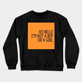 Love Is Love Quote Boy Girl - Orange Crewneck Sweatshirt